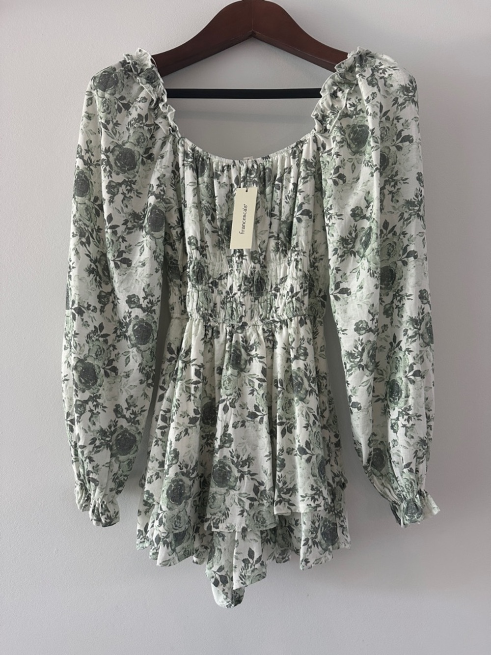 Floral Jumper in Sage Green